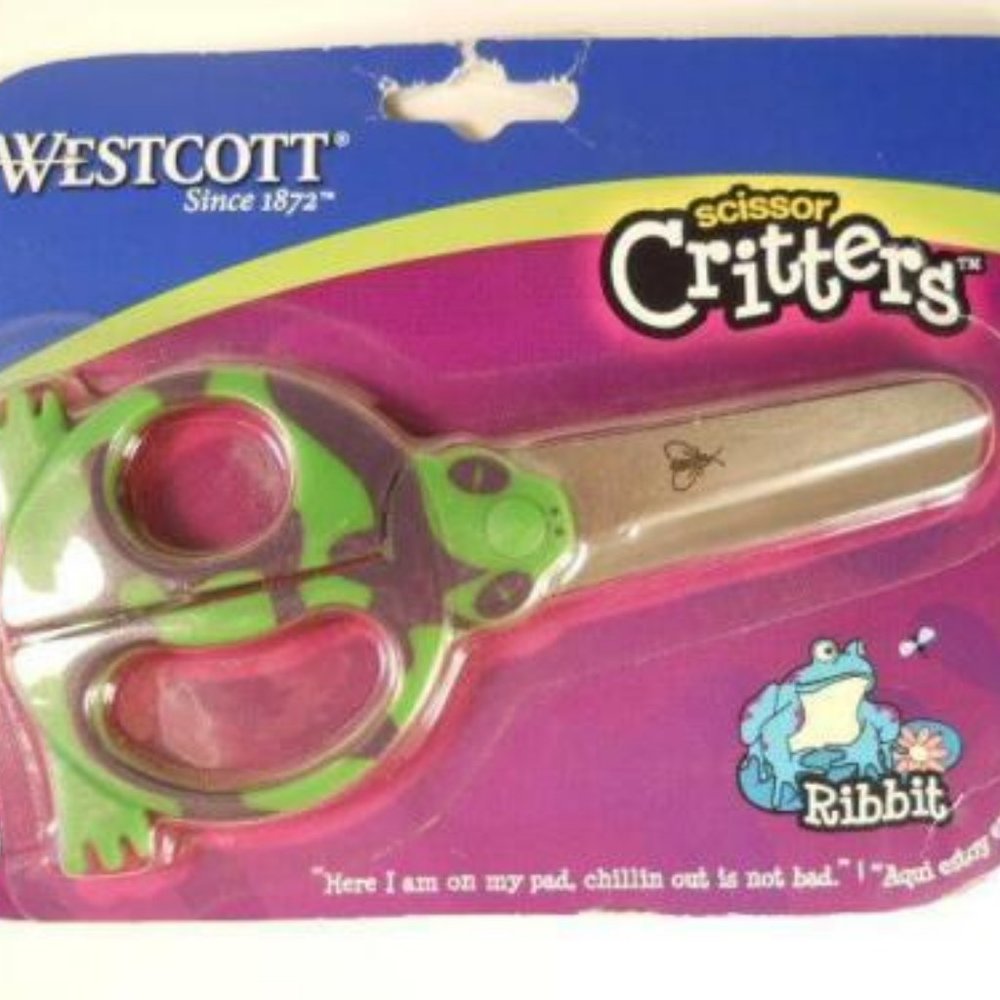 Westcott Scissor Critters Frog Ribbit Style Stainless steel 5.5" Vintage…